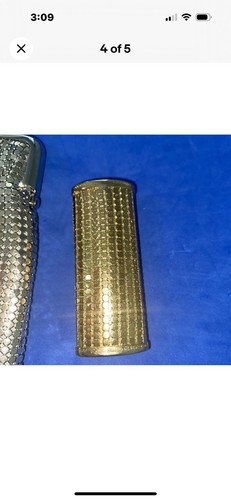 Vintage Whiting & Davis Gold Mesh Zigaretten/Brillen Etui Feuerzeug Hülle - Bild 4 von 5