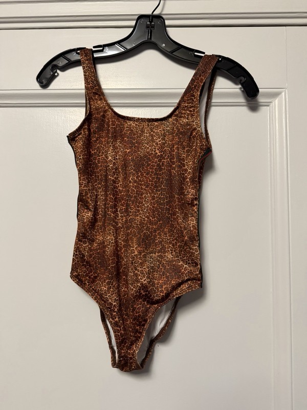 Stella Cove girls one-piece bathing suit, one-piece leopard print, size 12Y