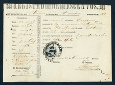 SPANISH COLONIAL DOCUMENT / REGISTRO DE ESCLAVOS / ARECIBO PUERTO RICO 1872 #6