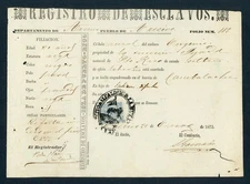 SPANISH COLONIAL DOCUMENT / REGISTRO DE ESCLAVOS / ARECIBO PUERTO RICO 1872 #6