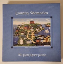 Country Memories Seaside Village 750 Piece Jigsaw Puzzle – Sealed – USA Made