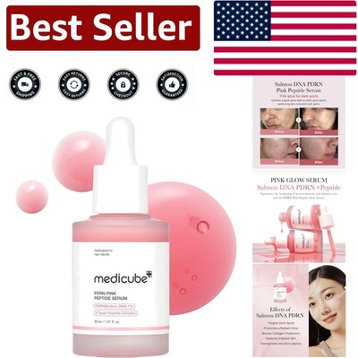 Korean Pink Glowing Serum: Peptides & Niacinamide for Radiant Skin, 1.01 fl.oz.