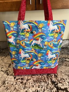 Rainbow Brite - Vintage Fabric Bag / Sac à provisions en Tissus Vintage