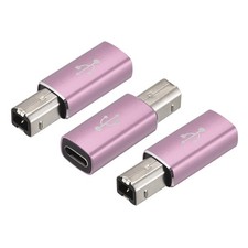 3Stk USB C Buchse zu MIDI-Konverter Adapter Typ-C zu USB B Adapter rosagolden
