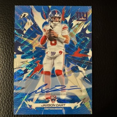 2025 Topps Resurgence Jaxson Dart RC Blue Surge Auto Color Match 41/99