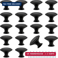 Matte Black Cabinet Drawer Hardware,30mm Kitchen Cabinet Knobs,18 Pack Drawer