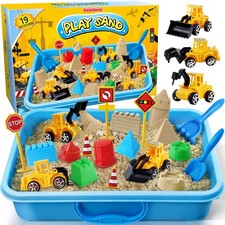 Sensory Bin, Construction Kit with Sensory Sand, Play Sand Pretend Play Beach...