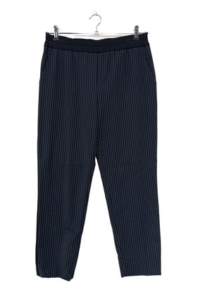 ESCADA Stoffhose Damen Hose Gr. DE 38 blau-weiß Elegant