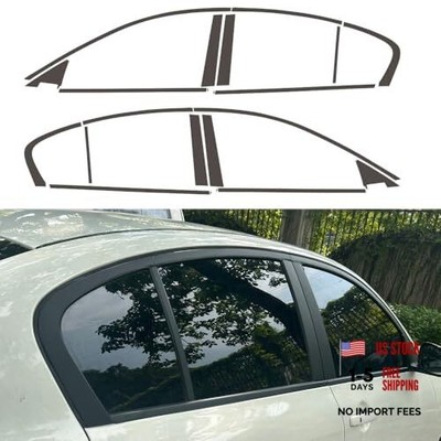 Window Trim Chrome Delete Blackout Overlay Pre-Cut Genuine Vinyl KK Matte Black