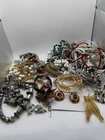 2 lb Mixed Costume Jewelry Lot Vintage Wearable Craft Resale Bulk