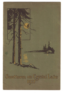 Antiguo 1921 Scouthaven on Crystal Lake New York Boy Scouts BSA Programa de Camping