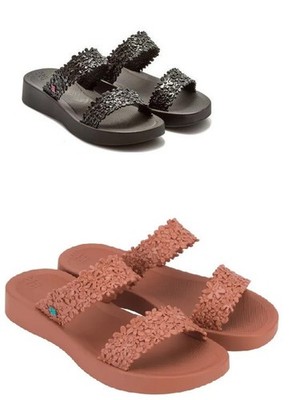 Zaxy Primavera Slide AD Sandale Dark Nude e Black