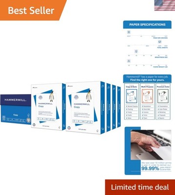 Economical Bulk Copy Paper - 20 lb, 8.5 x 11, 92 Bright, 4000 Sheets Included