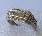 Vintage men's ring sterling silver 925 Size 10 Weight 4.7 g. Ukrainian jewelry.