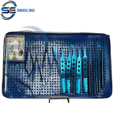 Eye Cataract Titanium Set 21 PCS Ophthalmic Surgical Instruments Set With Box