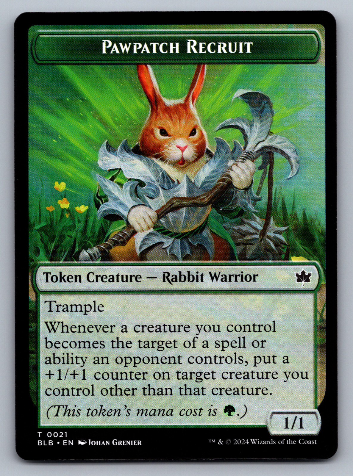 Pawpatch Recruit - NONFOIL - Token - Bloomburrow