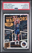 2025-26 Topps Stephen Steph Curry Comic Court Psa 10 Auto CC-2 Signed Autograph 