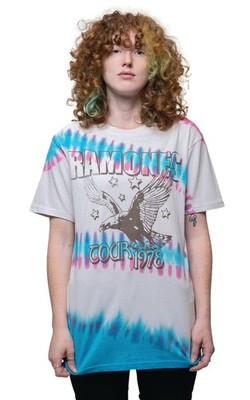 Ramones Eagle Natural Dip-Dye T-Shirt Unisex-Adulto S Beige