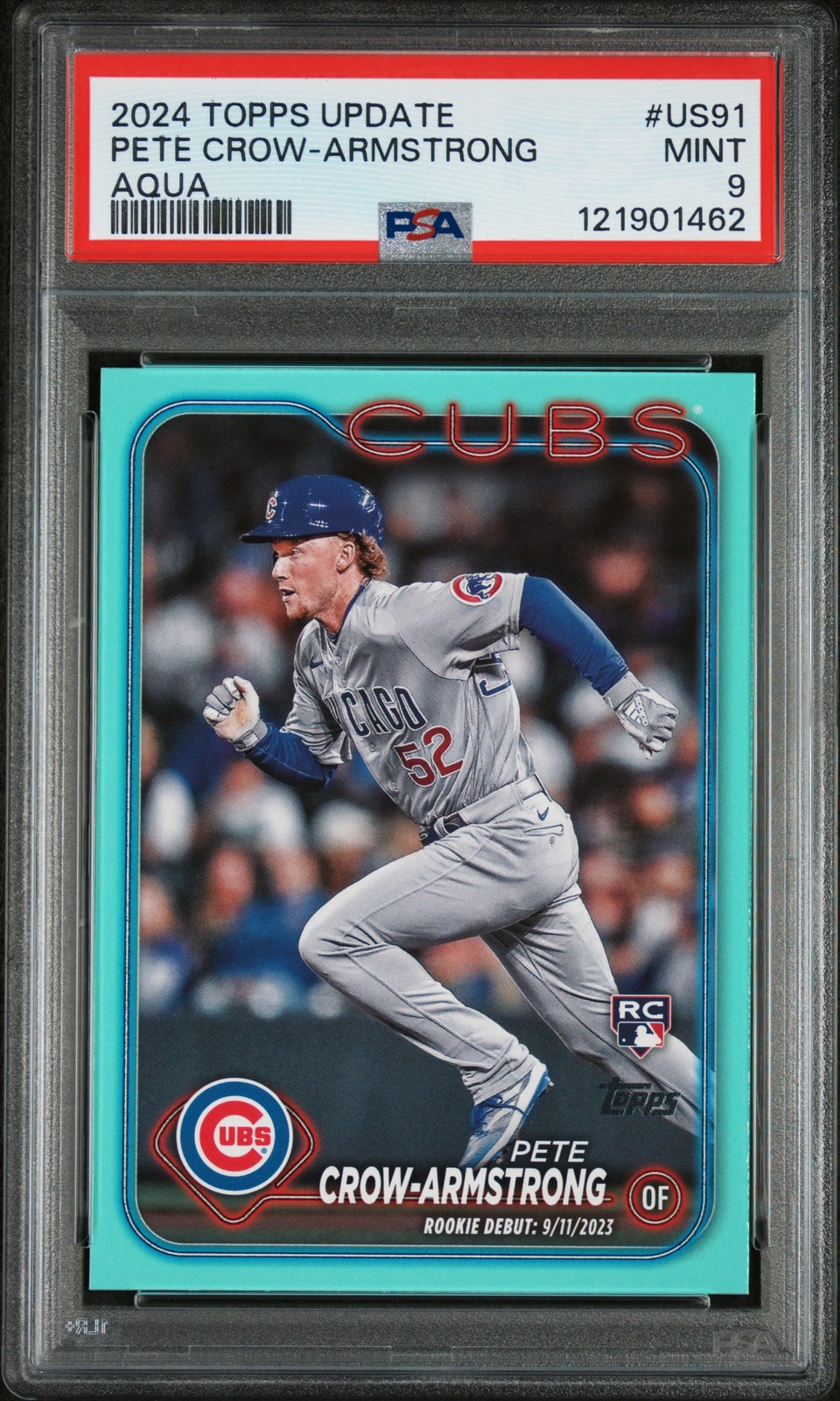 2024 TOPPS UPDATE AQUA #US91 PETE CROW-ARMSTRONG PSA 9