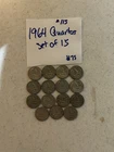 1964 Quarter Set Of 15 #115