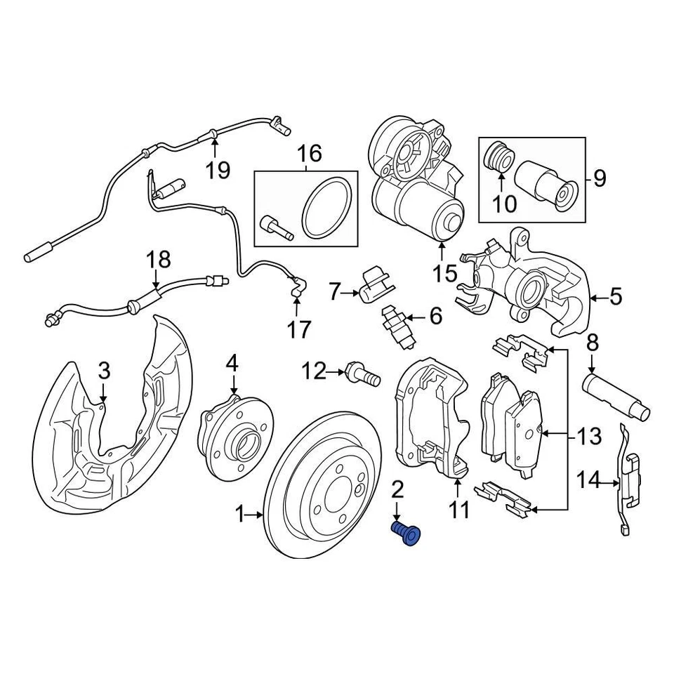 For Mini Cooper 2014-2024 Mini 34211161806 Disc Brake Rotor Set Screw Foto 2 de 4