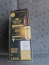 GE Vintage Style LED Light Bulb, 40 Watt Eqv, Amber Glass, Warm Candle Light, T6