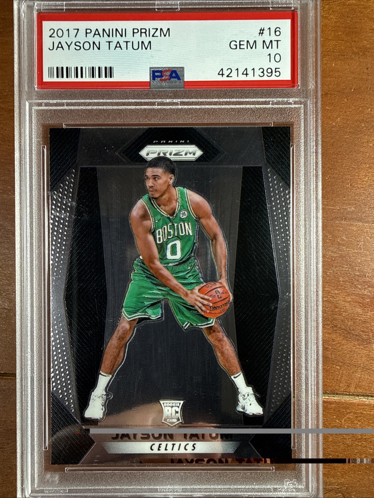 Jayson Tatum PSA 10 RC! 2017-18 Panini Prizm #16 (RC) Celtics view 1
