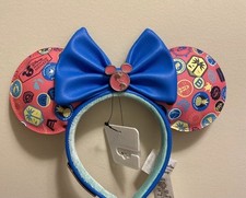 Disney Parks Vacation Club DVC Minnie Ears Headband Loungefly Pink Blue NEW