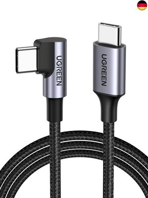 60W USB C Kabel auf USB C Winkel PD 3.0 PPS USB C Ladekabel 90 Grad kompatibel m