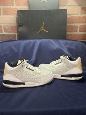 Jordan Air Jordan 3 Retro White Cement 136064-101 Elephant Print Men's Sneakers