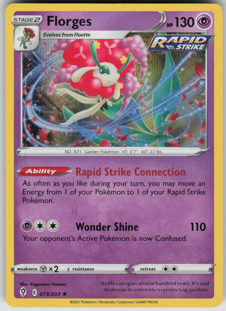 Florges Rare Holo Evolving Skies NM 073/203