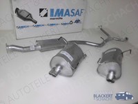 Imasaf Auspuffset Mitteltopf+Endtopf für Subaru Forester 2.0 D AWD Chrom 2008-