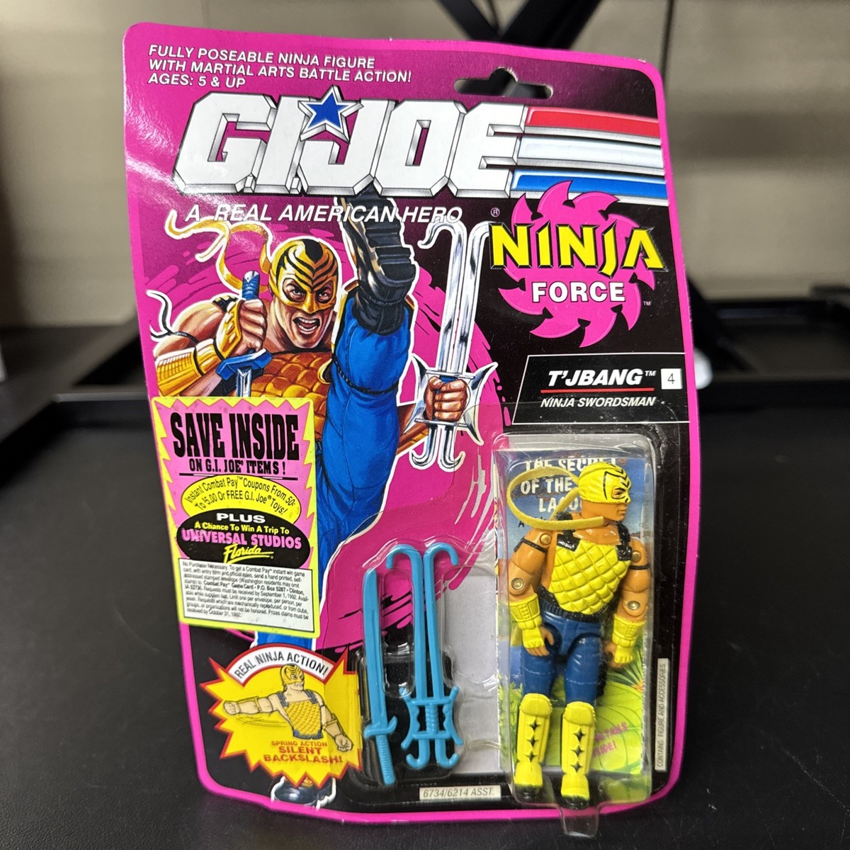 GI Joe Ninja Force T'Jbang Figure Ninja Swordsman #4 ARAH 1991