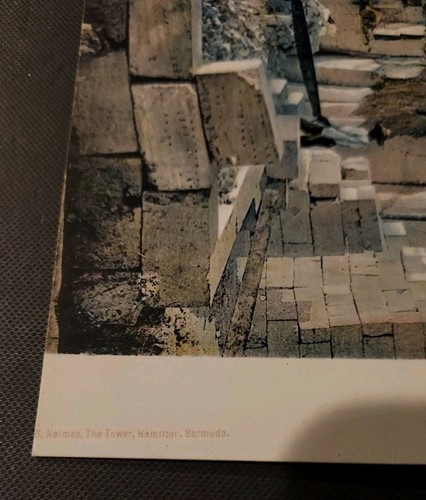 A Bermuda Stone Quarry Workers Cut Stones Early 1900s Vintage Postcard Unused - Picture 3 of 4