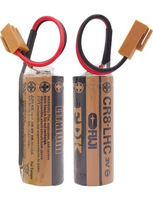 2X For FUJI FDK CR8.LHC 17450 3V 2600Mah Battery w Plug Backup Power Water Meter