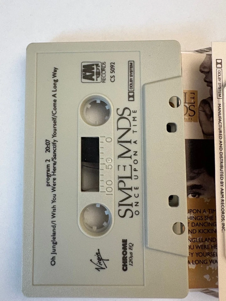 Simple Minds Once Upon a Time Cassette 1985 Virgin Records Chrome - Image 3 of 4