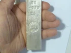 Vintage Hand Poured  silver bar 11 Troy Ounce  .999 pure ( Sonora Mining )