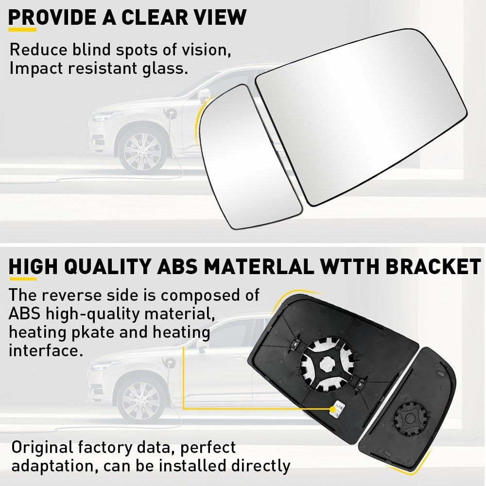 Fit For 2015-2022 Ford Transit 2pcs Van Left Side Driver W/ Heated Mirror Glass thumbnail 6