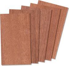 Sapele Wood Sheets 4X8 Inch, 1/8" Thick Lumber Board Solid Panel Veneer Blanks P
