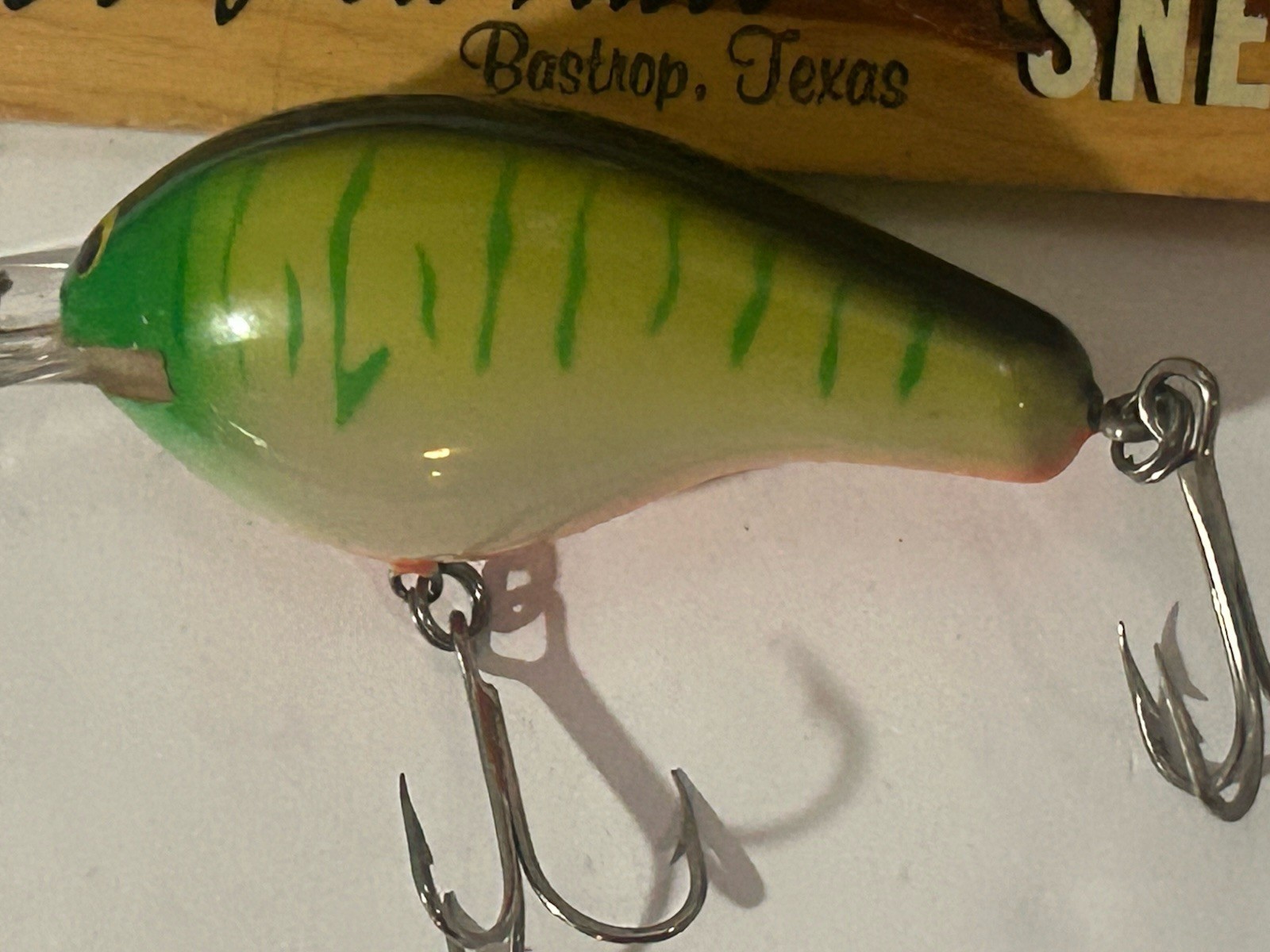BAGLEY DIVING B 3  DB3 CRANKBAIT HARD TO FIND BN6 GREEN ON BONE COLOR U.S.A MADE