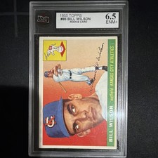 Topps 1955 Bill Wilson #86 Rookie Card KSA 6.5 Kansas City Athletics. rookie card picture