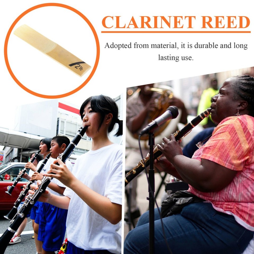 Word Wind Instruments 10pcs B Clarinet Reeds Strength Woodwind Instrument Parts Musical ...