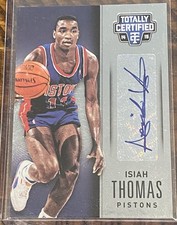 2014-15 Panini Totally Certified Isiah Thomas Auto 14/75 Detroit Pistons HOF
