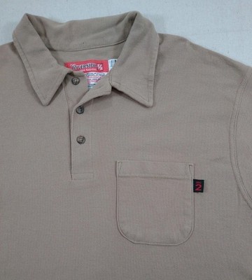 Riverside Protective Apparel FR Polo Mens LT Tan Khaki USA Made Flame Resistant 