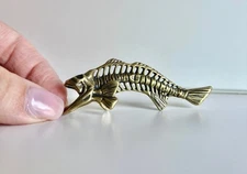 Fish Skeleton Sculpture Metal Fossil Decoration Dollhouse Miniatures Trophy