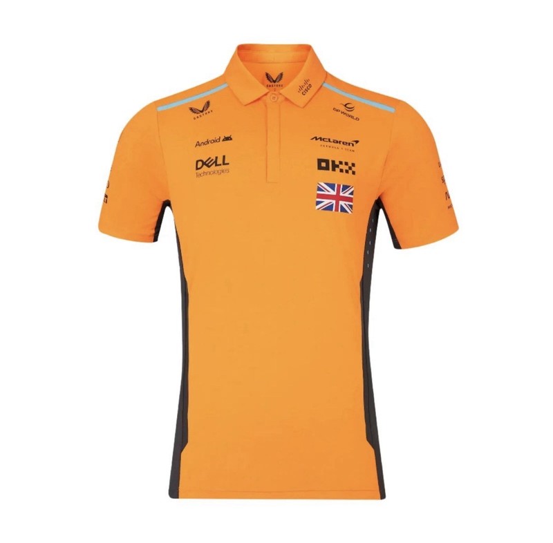 McLaren F1 Men's Lando Norris Team Drivers Polo Orange 3XL Castore