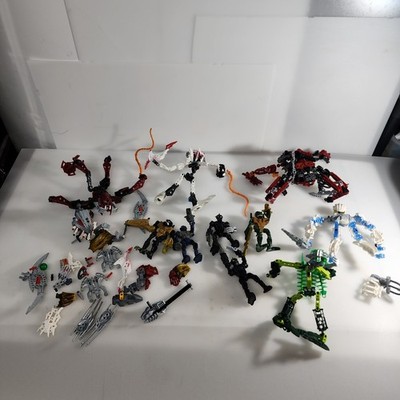 Large Bulk Lego Bionicle Mixed Lot Fenrakk, Toa Matoro, Ehlek, Radiak Etc 