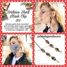 Plunder Design "Tortoise Shell" Mask Clip Mask and glasses holder strap cord.