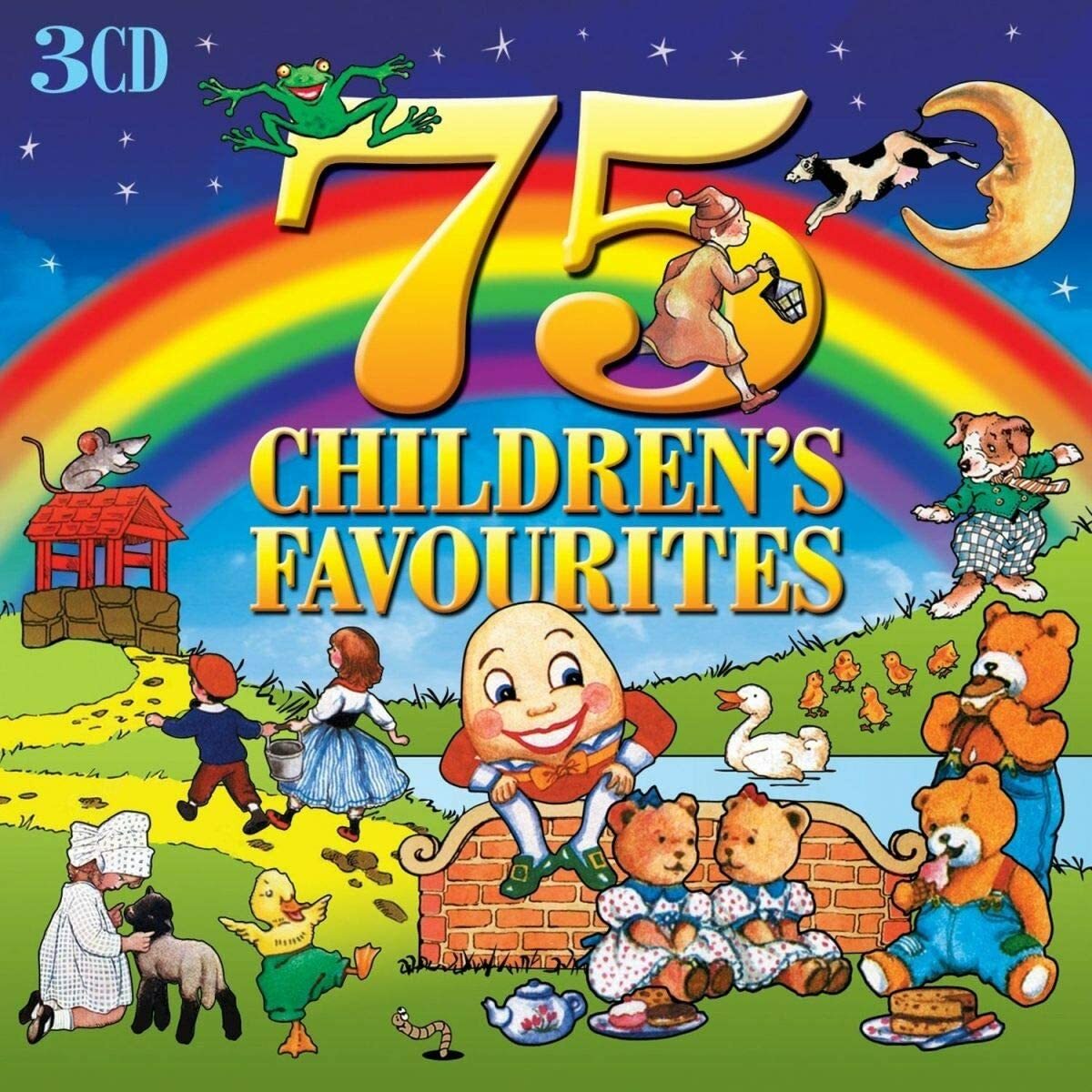 75 Children's Favourites 3-CD NEW SEALED Hot Cross Buns/Ten Green Bottles+