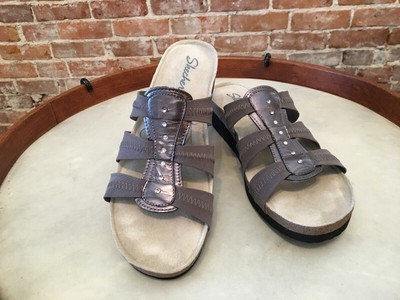 skechers pewter sandals
